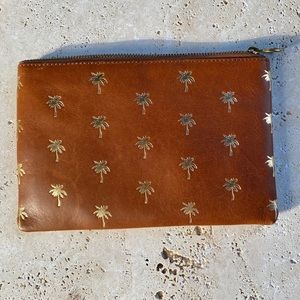 Madewell Leather Pouch • Palm Tree Edition • NWT